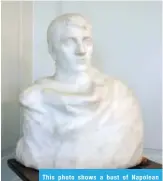  ??  ?? This photo shows a bust of Napolean Bonaparte by Auguste Rodin. — AFP