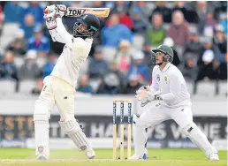  ?? Picture: PA. ?? In form: Moeen Ali hitting out at Old Trafford.