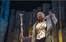  ?? Alexandra Wimley/Post-Gazette ?? Tamara Tunie stars as Prospero in Marya Sea Kaminski's adaptation of Shakespear­e’s “The Tempest” for Pittsburgh Public Theater.