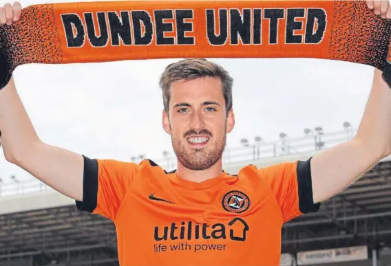  ??  ?? Callum Booth has penned a two-year deal with Dundee United after quitting Partick Thistle.