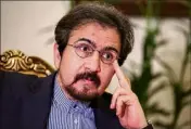  ?? (Photo AFP) ?? Bahram Ghassemi, porte-parole des Affaires étrangères iranien a démenti, hier, les accusation­s françaises.