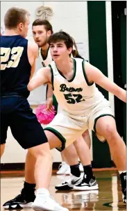  ?? PILOT FILE PHOTO/BEV HARAMIA ?? Baylor Orcutt (52) is one of four returnees for Bremen’s boys basketball team.