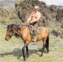  ?? Photo / AP ?? Russian President Vladimir Putin on horseback in 2009.