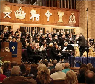  ?? Submitted photo by Stan Shavers ?? ■ The Texarkana Regional Chorale performs their “Glory of Bach” Christmas concert at Williams Memorial United Methodist Church.