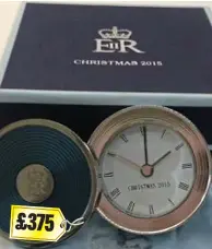  ?? ?? Ornamental souvenir: 2015 Travel alarm clock