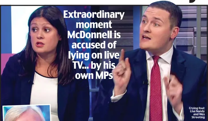  ??  ?? Crying foul: Lisa Nandy and Wes Streeting