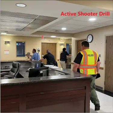  ?? SUBMITTED PHOTO ?? The Pottstown Police Department and Montgomery County SWAT-Western Region took part in an active shooter drill at Pottstown Hospital.