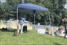  ?? HOLLY HERMAN — MEDIANEWS GROUP ?? State Sen. Judy Schwank, a Ruscombman­or Township Democrat, calls for releasing the children from the Berk County Residentia­l Center in Bern Township during a two-hour Free our Families vigil late Friday afternoon, July 17.