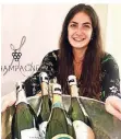  ??  ?? Laura Saggese hatte mit ihrer Champagner-Firma Premiere.