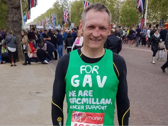  ??  ?? Gary McKee has raised at least £60,000 for Macmillan Cancer Support – and lost 3.5 stone – since starting his challenge in January (PA)