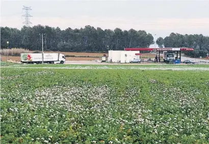  ?? PEPE DUPAN A NOPD MEDIA ?? Terrenys on s’ubica el projecte per instal·lar un gran aparcament de camions