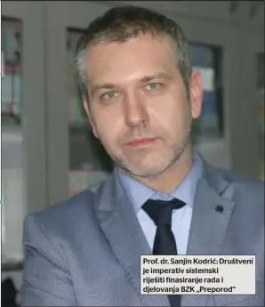  ?? ?? Prof. dr. Sanjin Kodrić: Društveni je imperativ sistemski riješiti finasiranj­e rada i djelovanja BZK „Preporod“