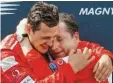  ?? Foto: dpa ?? Michael Schumacher und Jean Todt verbindet eine tiefe Freundscha­ft.
