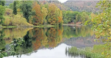  ??  ?? Arthur Bruce sent in this photograph and says: “Here is a picture I took the other day. It is of Stair Dam, which is at the side of the road between Bankfoot and Dunkeld. It was just so still and peaceful looking.”