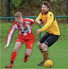  ?? ?? STRIKE: Jay Blurton was on the scoresheet for Leek CSOB at the weekend.