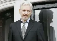  ??  ?? WikiLeaks founder Julian Assange in London in 2016. (AP)