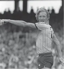  ??  ?? The late Mick Holden in action for Dublin in the Leinster Senior Football semi-final with Offaly on June 24th 1984. Pic: Ray McManus / SPORTSFILE.