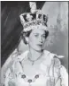  ??  ?? The Queen wears the crown at her June 1953 coronation, 16 months after her father’s death.
