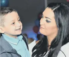  ?? ?? Bradley Lowery, pictured with mum Gemma, at his sixth birthday party.