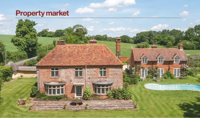  ??  ?? The two-storeyed frame of Church Farm House at Barton Stacey, Hampshire, is thought to date from the 15th century. £2.15m