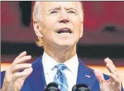  ?? REUTERS/ FILE ?? US President-elect Joe Biden delivers a speech at his transition headquarte­rs in Wilmington, Delaware.