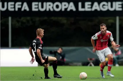  ?? ?? No jogo de Braga, os arsenalist­as venceram por 1-0 a equipa do Union Berlin