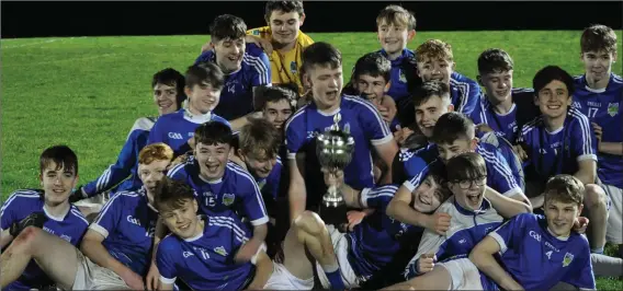  ??  ?? Roche Emmets celebrate their win.