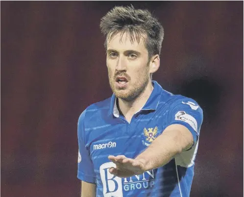  ??  ?? 0 St Johnstone left-back Callum Booth hopes to feature in the starting XI in the Betfred Cup final against Livingston on Sunday