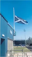  ??  ?? Ross County flag flying at half mast