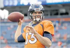  ?? AP ?? The Broncos’ Trevor Siemian plays in the pre-season game against the LA Rams.