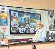  ?? ANI ?? A video conference meeting of chief ministers with Prime Minister Narendra Modi, on the Covid-19 situation, held in May