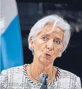  ?? (AP) ?? Christine Lagarde. Directora del Fondo Monetario Internacio­nal.