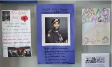  ??  ?? Kids’ posters congratula­te Canada’s new defence minister, Harjit Sajjan.