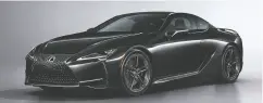  ?? LEXUS ?? The 2021 Lexus Inspiratio­n Series LC500 comes in a colour the company calls Obsidian.