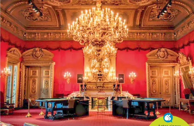  ??  ?? The lavish Red Room in the casino at Baden Baden is built in the palatial Versailles style