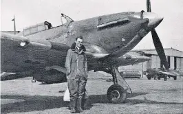  ?? ?? Cartledge, above, with a Hurricane; below, Formidable: he was awarded the DSC at the age of 20