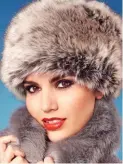  ??  ?? This huge hat and scarf frame the face. Try a faux fur design — these days they’re just as good as Alexis’s real thing! Hat, £35, monsoon.co.uk; Stole, £69, thewhiteco­mpany.com