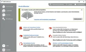  ??  ?? O&O SafeErase startet mit einem übersichtl­ich gestaltete­n Kontrollce­nter, über das Sie alle Funktionen des Programms mit wenigen Klicks erreichen.