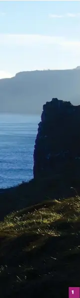  ??  ?? 1 NORdKusteN. Dramatisk natur och branta stränder möter vandraren i närheten av Giant’s Causeway.