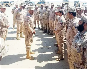  ?? KUNA photo ?? Kuwait Army Chief of Staff Lieutenant General Muhammad Al-Khoder and his deputy Lieutenant General
Abdullah Al-Nawaf during the visit.