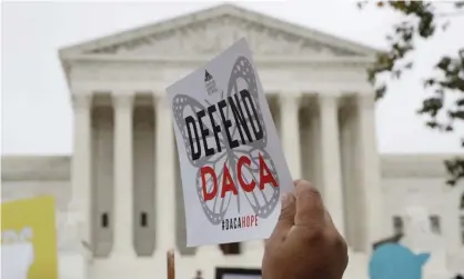 ?? Photograph: Jacquelyn Martin/AP ?? As the supreme court considers whether to deport Dreamers, healthcare workers under Daca protection hang in the balance.