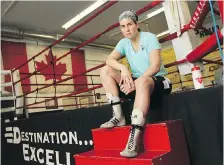  ?? TYLER BROWNBRIDG­E ?? Former Olympic boxer Mary Spencer has punched her way into the Windsor/Essex County Sports Hall of Fame.