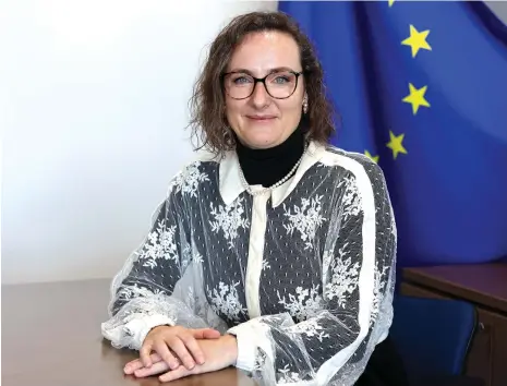  ?? Victor Besa / The National ?? Lucie Berger, the EU’s ambassador to the UAE, says it is important to maintain the momentum from Cop28