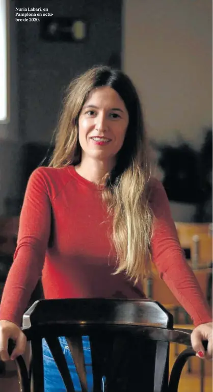  ??  ?? Nuria Labari, en Pamplona en octubre de 2020.