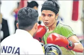  ?? RAJ K RAJ/HT PHOTO ?? Nikhat Zareen will not be able to stake claim in 51kg as the federation has decided to send Mary Kom for the Tokyo Olympics qualifier without trials.