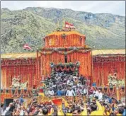  ?? HT ?? In June 2020, Prime Minister Narendra Modi had asked the state government to frame a master plan for the Badrinath Dham.