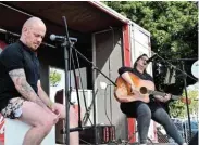  ?? ?? ROCKING SUBURB: Claire Venn and her band perform at last year’s Richmond Hill Street Festival