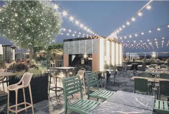  ?? ?? The Cooper Rose roof terrace will look like this when it’s complete.