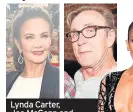  ??  ?? Lynda Carter, Joe McGann and Jennifer Lopez