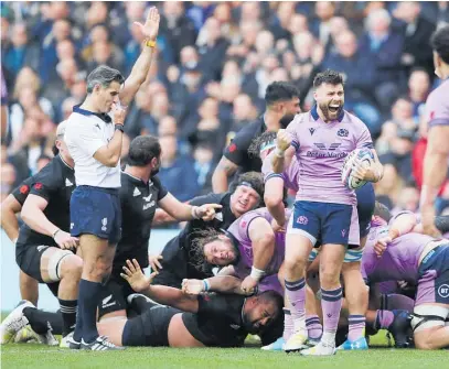  ?? Photo / AP ?? Scrum resets — and penalties — remain among the biggest blights on the internatio­nal game.
